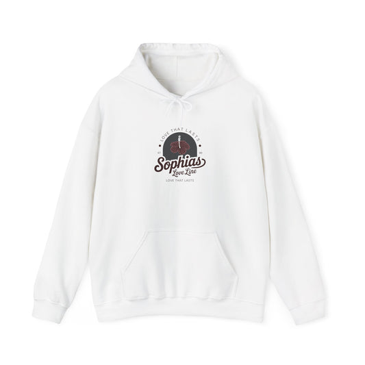 Sophia's Love Line Hooded Sweatshirt - Cozy Unisex Design with Heartfelt Message